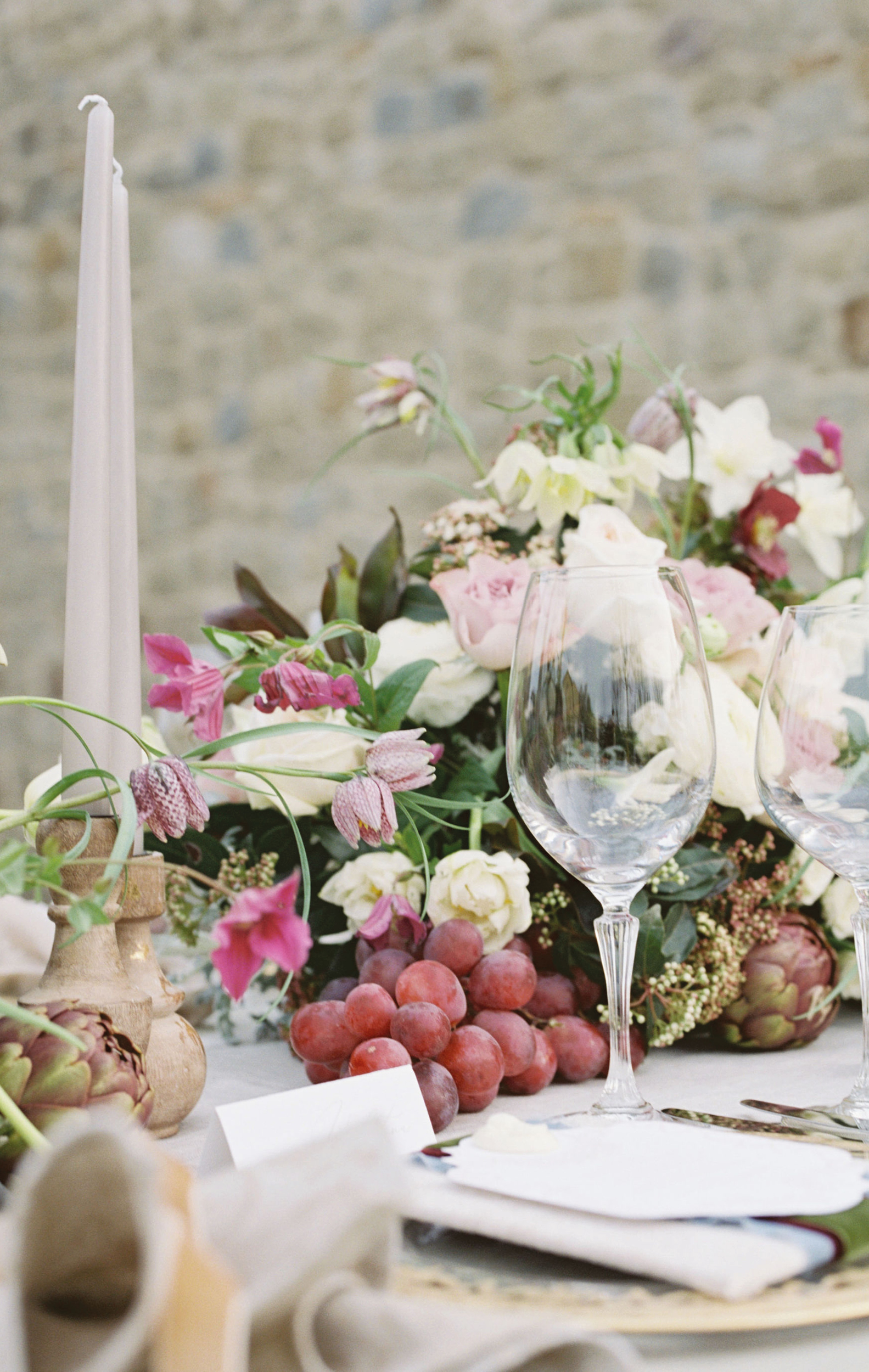 wedding table decor tuscany 
