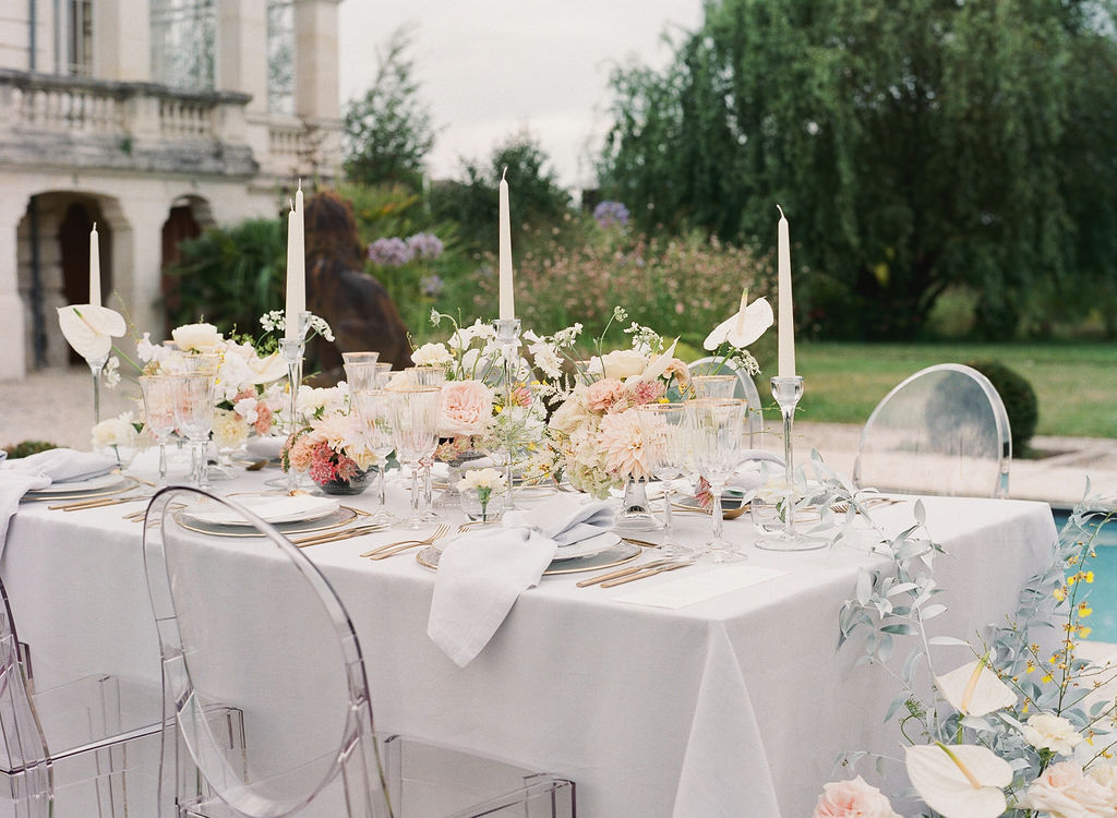 decoration table mariage fine art chateau mader